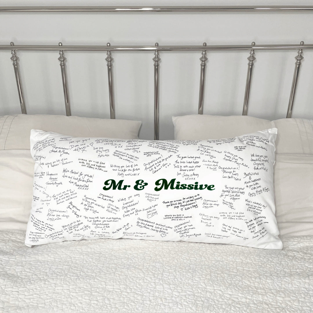 Large Retro Handwritten Cushion