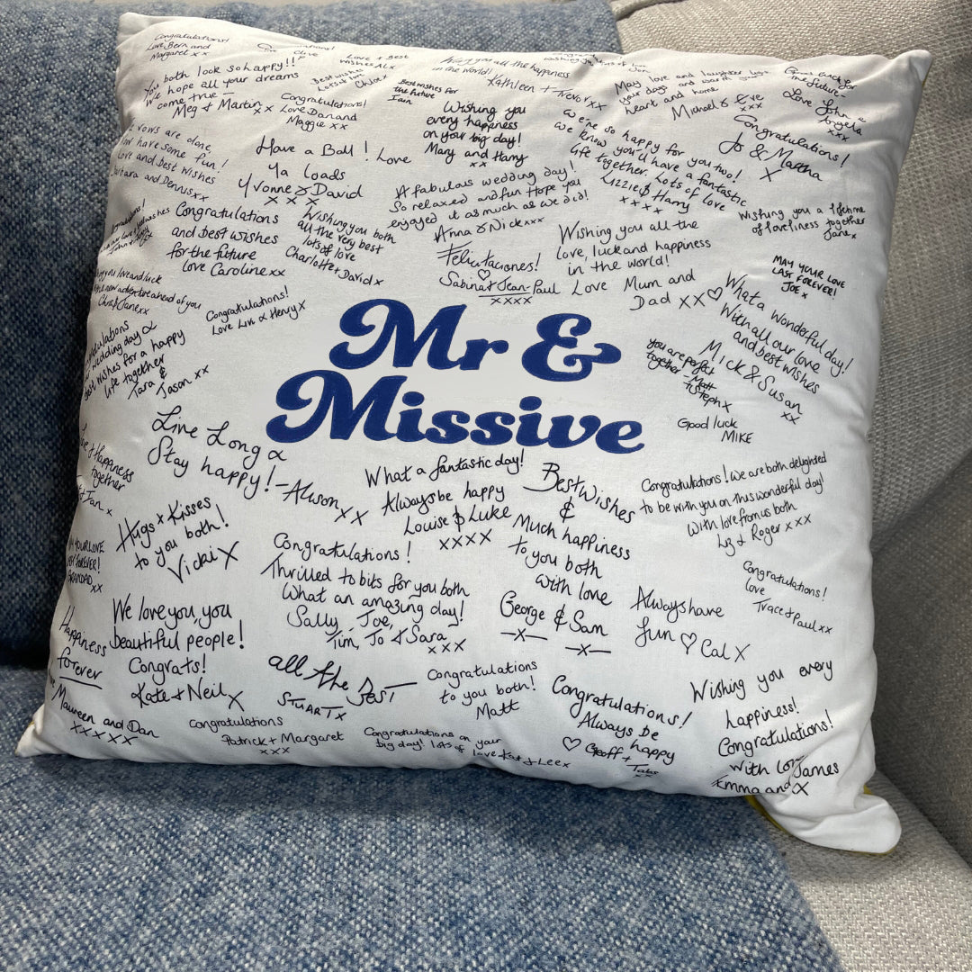 Small Retro Handwritten Cushion