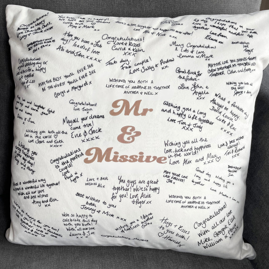 Small Retro Handwritten Cushion